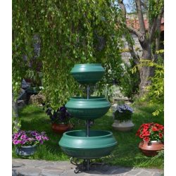 Virág piramis 600 három szintes zöld